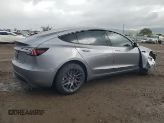 2025 Tesla Model 3 Long Range with VIN 5YJ3E1EAXSF980461, listed as a Copart auction lot 51093215 with 225 mi miles and Salvage title. Bid and sale history available at DreamBid. Image 3.