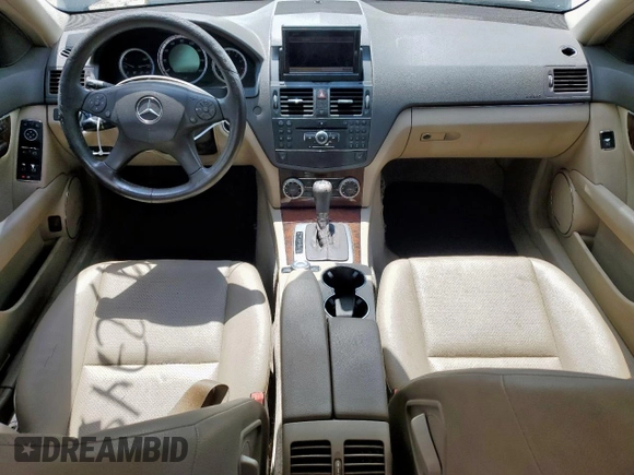 2009 Mercedes-Benz C 300 Sport with VIN WDDGF54X79F266942, listed as a Copart auction lot 61932745 with 190,447 mi miles and Salvage title. Bid and sale history available at DreamBid. Image 8.