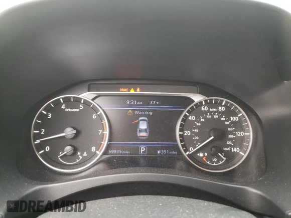 2020 Nissan Altima S with VIN 1N4BL4BV6LC138263, listed as a Copart auction lot 57234025 with 59,935 mi miles and Salvage title. Bid and sale history available at DreamBid. Image 9.