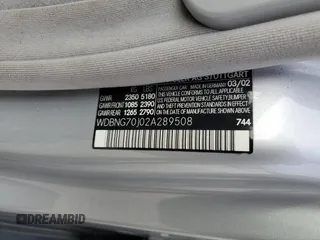 2002 Mercedes-Benz S 430 z VIN WDBNG70J02A289508, wystawiony jako Copart lot #56214015 z przebiegiem 124 719 mil mil oraz Szkody całkowita. Historia ofert i sprzedaży dostępna na DreamBid. Obrazek 12.