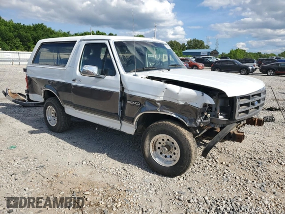 1993 Ford Bronco XL with VIN 1FMEU15N1PLB26957, listed as a Copart auction lot 54689034 with Not provided miles and Salvage title. Bid and sale history available at DreamBid. Image 4.