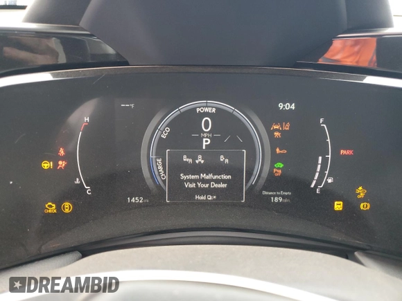 2025 Lexus NX 350h Luxury z VIN 2T2HKCEZ8SC037324, wystawiony jako Copart lot #83405744 z przebiegiem 1 452 mil mil oraz Szkoda całkowita • Salvage title. Historia ofert i sprzedaży dostępna na DreamBid. Obrazek 9.