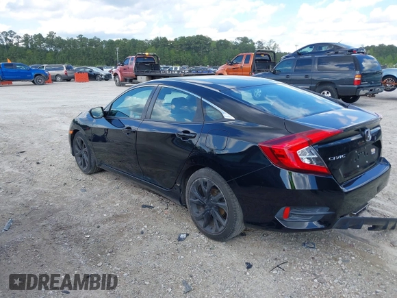 2019 Honda Civic Sedan Sport with VIN 2HGFC2F81KH548051, listed as a IAAI auction lot 41644496 with 118,508 mi miles. Bid and sale history available at carsss.com. Image 3.