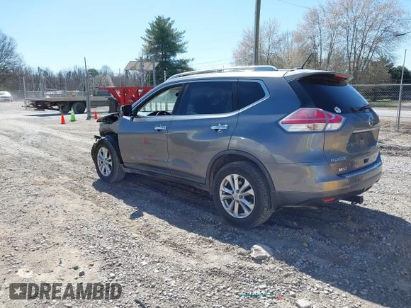 2016 Nissan Rogue SV with VIN KNMAT2MT4GP687643, listed as a IAAI auction lot 41762635 with 98,771 mi miles and . Bid and sale history available at DreamBid. Image 3.