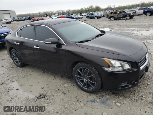 2014 Nissan Maxima S with VIN 1N4AA5AP9EC912549, listed as a Copart auction lot 51716345 with 197,646 mi miles and Salvage Title. Bid and sale history available at DreamBid. Image 4.