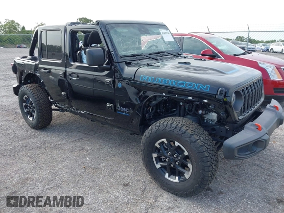 2024 Jeep Wrangler Rubicon X z VIN 1C4RJXR64RW197186, wystawiony jako IAAI lot #42405700 z przebiegiem 6 397 mil mil oraz . Historia ofert i sprzedaży dostępna na DreamBid. Obrazek 1.