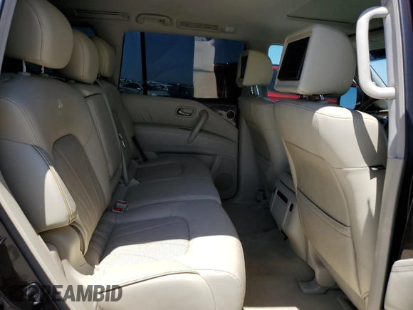 2012 Infiniti QX56 8-passenger z VIN JN8AZ2NC0C9316897, wystawiony jako Copart lot #57865465 z przebiegiem 96 031 mil mil oraz Czysty tytuł • Clean title. Historia ofert i sprzedaży dostępna na DreamBid. Obrazek 11.