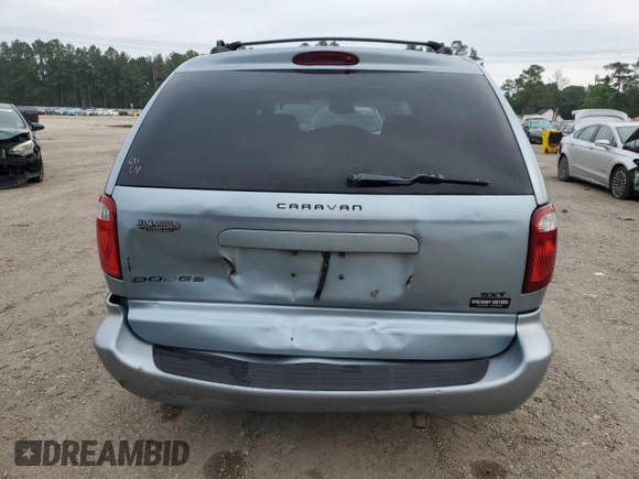 2006 Dodge Caravan SXT with VIN 1D4GP45R26B607591, listed as a Copart auction lot 55261715 with 174,486 mi miles and Salvage Title. Bid and sale history available at DreamBid. Image 6.