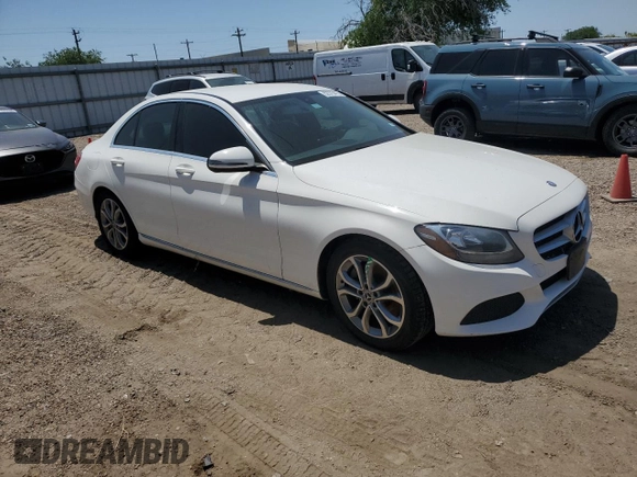 2017 Mercedes-Benz C 300 with VIN 55SWF4JB7HU222188, listed as a Copart auction lot 52375415 with 81,437 mi miles and Salvage title. Bid and sale history available at DreamBid. Image 4.