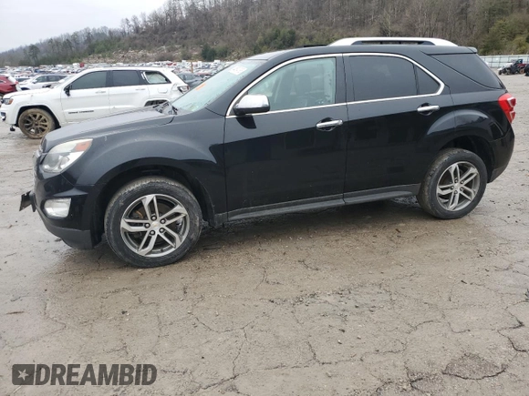 2016 Chevrolet Equinox LTZ with VIN 2GNFLGEK7G6269965, listed as a Copart auction lot 44884795 with 117,477 mi miles and Salvage Title. Bid and sale history available at carsss.com. Image 1.