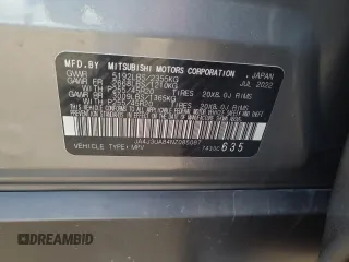 2022 Mitsubishi Outlander SE z VIN JA4J3UA84NZ085087, wystawiony jako Copart lot #88528845 z przebiegiem Nie podano mil oraz Nie do naprawy • Non repairable. Historia ofert i sprzedaży dostępna na DreamBid. Obrazek 13.