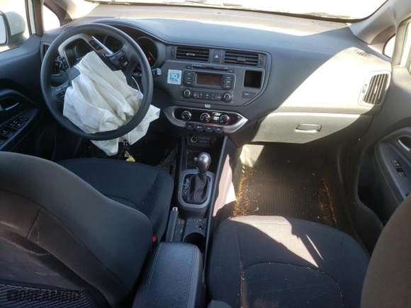 2013 Kia Rio EX with VIN KNADN5A35D6111846, listed as a Copart auction lot 49328345 with 103819 miles and Salvage Title. Bid and sale history available at carsss.com. Image 8.