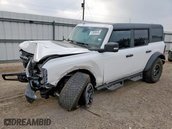 2024 Ford Bronco Wildtrak z VIN 1FMEE2BP4RLA19493, wystawiony jako Copart lot #57669545 z przebiegiem 12 065 mil mil oraz Szkoda całkowita • Salvage title. Historia ofert i sprzedaży dostępna na DreamBid. Obrazek 1.
