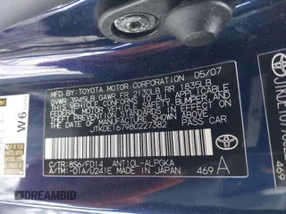 2008 Scion tC Spec z VIN JTKDE167980227382, wystawiony jako IAAI lot #41631691 z przebiegiem 155 801 mil mil oraz . Historia ofert i sprzedaży dostępna na DreamBid. Obrazek 9.