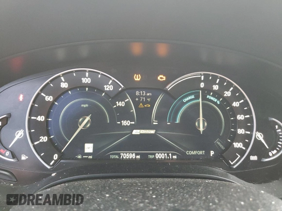 2018 BMW 5 Series 530e xDrive with VIN WBAJB1C55JB374313, listed as a Copart auction lot 62969295 with 70,596 mi miles and Clean title. Bid and sale history available at DreamBid. Image 9.