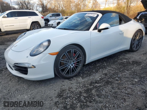 2015 Porsche 911 Carrera S with VIN WP0CB2A91FS155329, listed as a Copart auction lot 80475144 with 0 mi miles and Salvage Title. Bid and sale history available at carsss.com. Image 1.