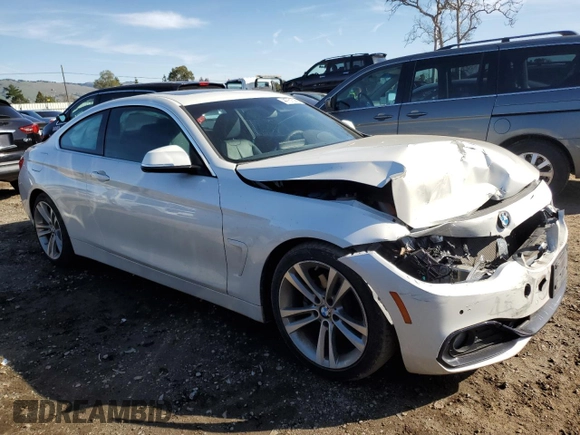 2017 BMW 4 Series 430i with VIN WBA4R7C51HK876483, listed as a Copart auction lot 44781505 with 32,784 mi miles and Salvage Title. Bid and sale history available at DreamBid. Image 4.