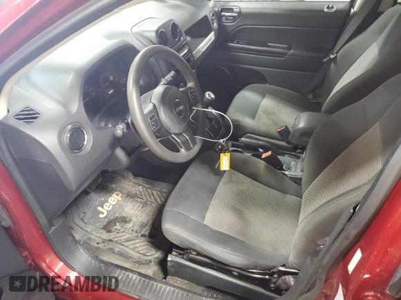 2016 Jeep Compass Sport with VIN 1C4NJDBBXGD549443, listed as a Copart auction lot 52427145 with 90,904 mi miles and Salvage Title. Bid and sale history available at carsss.com. Image 7.