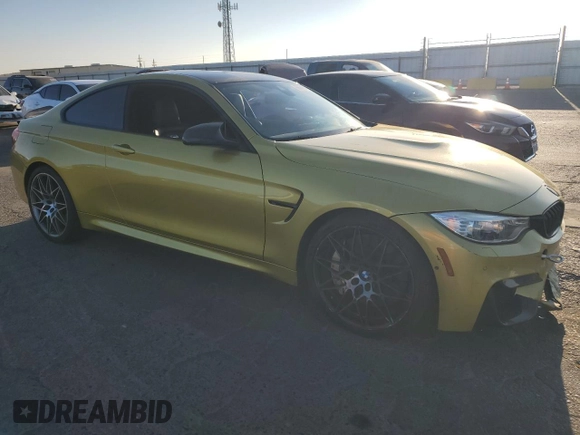 2017 BMW M4 with VIN WBS3R9C58HK708830, listed as a Copart auction lot 66844954 with 82,334 mi miles and Salvage Title. Bid and sale history available at carsss.com. Image 4.