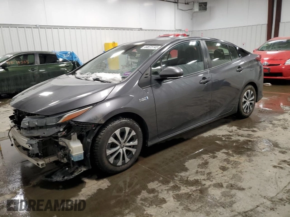 2021 Toyota Prius LE with VIN JTDKAMFP2M3188655, listed as a Copart auction lot 44873745 with 87,967 mi miles and Salvage Title. Bid and sale history available at DreamBid. Image 1.