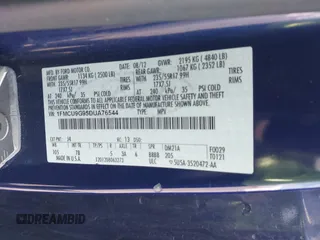 2013 Ford Escape SE with VIN 1FMCU9G95DUA76544, listed as a IAAI auction lot 42080309 with 167,821 mi miles and . Bid and sale history available at DreamBid. Image 9.