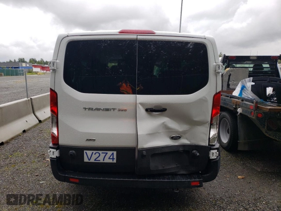 2023 Ford Transit Passenger XL with VIN 1FBAX9Y81PKC05893, listed as a Copart auction lot 66302764 with 4,084 mi miles and Salvage Title. Bid and sale history available at DreamBid. Image 6.