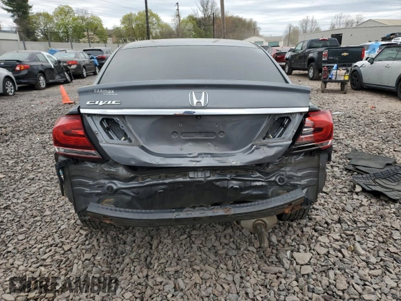 2013 Honda Civic EX with VIN 19XFB2F82DE269658, listed as a Copart auction lot 53803815 with 118,140 mi miles and Salvage Title. Bid and sale history available at DreamBid. Image 6.
