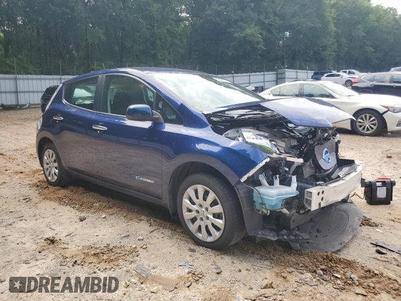 2017 Nissan LEAF S with VIN 1N4BZ0CP3HC311462, listed as a Copart auction lot 62606785 with Not provided miles and Salvage title. Bid and sale history available at DreamBid. Image 4.
