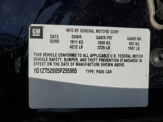 2005 Chevrolet Malibu LS with VIN 1G1ZT52805F255985, listed as a Copart auction lot 53195725 with 266,081 mi miles and Salvage Title. Bid and sale history available at carsss.com. Image 13.