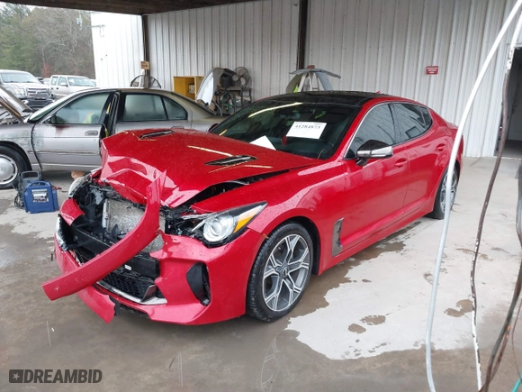 2020 Kia Stinger GT-Line with VIN KNAE15LAXL6080443, listed as a IAAI auction lot 41284873 with 83,475 mi miles. Bid and sale history available at carsss.com. Image 21.