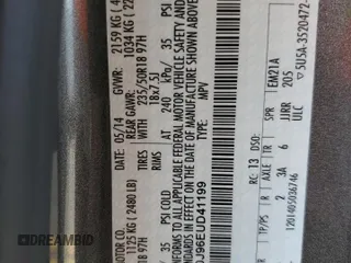 2014 Ford Escape Titanium с VIN 1FMCU0J96EUD41199, выставлен на аукционе Copart как лот 59380245 с пробегом 100 319 миль миль и Списание • Salvage title. История ставок и продаж доступна на DreamBid. Изображение 13.