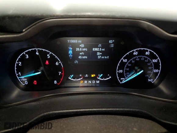 2020 Ford Transit Connect XLT with VIN NM0GS9F23L1436245, listed as a Copart auction lot 58980995 with 119,868 mi miles and Clean title. Bid and sale history available at DreamBid. Image 9.