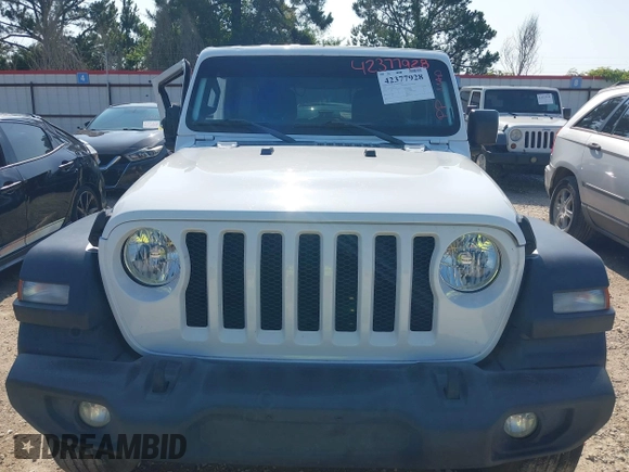2020 Jeep Wrangler Unlimited Sport S with VIN 1C4HJXDG9LW237507, listed as a IAAI auction lot 42377928 with 48,217 mi miles and . Bid and sale history available at DreamBid. Image 12.