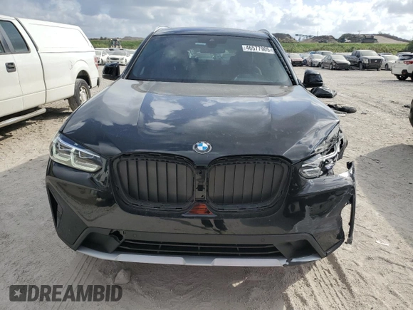 2024 BMW X3 sDrive30i with VIN WBX47DP04RN279725, listed as a Copart auction lot 46577905 with 13,419 mi miles and Salvage Title. Bid and sale history available at DreamBid. Image 5.