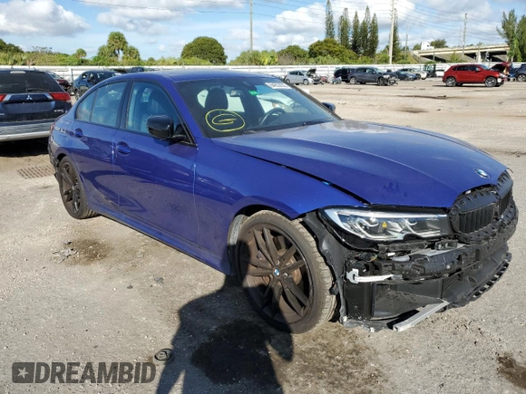 2021 BMW 3 Series M340i with VIN 3MW5U7J00M8B95124, listed as a Copart auction lot 64953032 with 9,483 mi miles and . Bid and sale history available at DreamBid. Image 1.