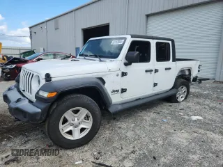 2020 Jeep Gladiator Sport S with VIN 1C6JJTAG0LL109695, listed as a Copart auction lot 63112895 with 53,491 mi miles and Non repairable. Bid and sale history available at DreamBid. Image 1.