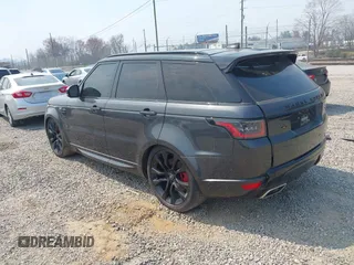 2020 Land Rover Range Rover Sport HST with VIN SALWS2RU9LA730504, listed as a IAAI auction lot 41908264 with 65,275 mi miles. Bid and sale history available at carsss.com. Image 3.