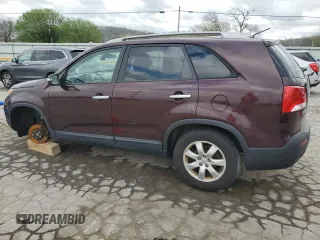 2012 Kia Sorento LX with VIN 5XYKT4A25CG242708, listed as a Copart auction lot 51382155 with 156,175 mi miles and Salvage Title. Bid and sale history available at carsss.com. Image 2.
