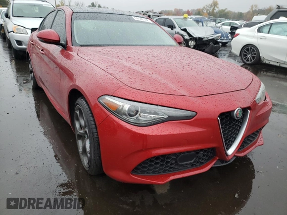 2018 Alfa Romeo Giulia Ti Sport with VIN ZARFAEEN5J7579896, listed as a Copart auction lot 64442182 with 53,633 mi miles. Bid and sale history available at carsss.com. Image 1.