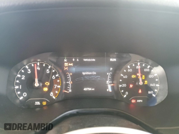 2023 Jeep Compass (RED) Edition with VIN 3C4NJDCNXPT527588, listed as a Copart auction lot 46486635 with 49,794 mi miles and Non Repairable. Bid and sale history available at carsss.com. Image 9.