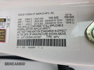 2019 Acura RDX Technology with VIN 5J8TC2H56KL001527, listed as a Copart auction lot 57758495 with 88,823 mi miles and Salvage title. Bid and sale history available at DreamBid. Image 13.