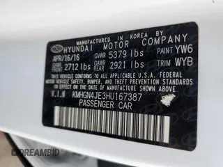 2017 Genesis G80 3.8L with VIN KMHGN4JE3HU167387, listed as a Copart auction lot 79092864 with 145,953 mi miles and Salvage Title. Bid and sale history available at carsss.com. Image 13.