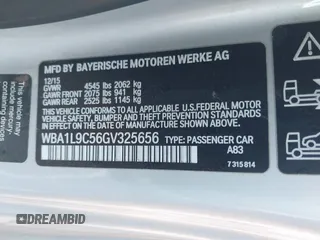 2016 BMW 2 Series 228i xDrive with VIN WBA1L9C56GV325656, listed as a IAAI auction lot 42655006 with 108,519 mi miles and . Bid and sale history available at DreamBid. Image 9.