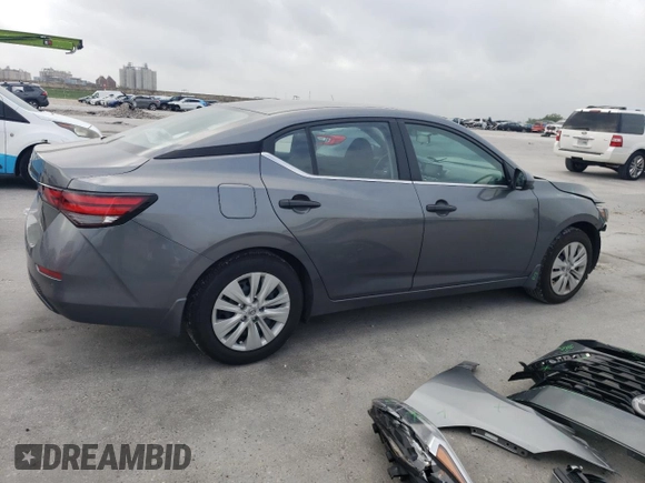 2025 Nissan Sentra S with VIN 3N1AB8BV5SY251324, listed as a Copart auction lot 51345315 with 4,642 mi miles and Salvage Title. Bid and sale history available at DreamBid. Image 3.