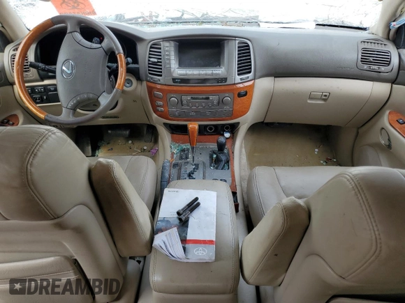 2003 Lexus LX with VIN JTJHT00W533533590, listed as a Copart auction lot 51649355 with 266,680 mi miles and Non Repairable. Bid and sale history available at carsss.com. Image 8.