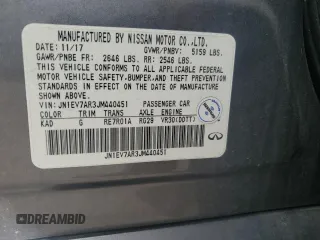 2018 Infiniti Q50 3.0t LUXE with VIN JN1EV7AR3JM440451, listed as a Copart auction lot 70054044 with 112,855 mi miles and Salvage Title. Bid and sale history available at carsss.com. Image 12.