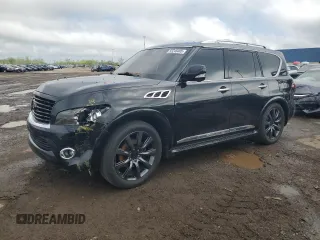 2013 Infiniti QX56 z VIN JN8AZ2NE0D9042636, wystawiony jako Copart lot #55246405 z przebiegiem 162 061 mil mil oraz Czysty tytuł • Clean title. Historia ofert i sprzedaży dostępna na DreamBid. Obrazek 1.
