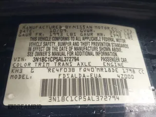 2010 Nissan Versa 1.8 SL with VIN 3N1BC1CP5AL372794, listed as a IAAI auction lot 41603272 with 146,202 mi miles. Bid and sale history available at carsss.com. Image 9.