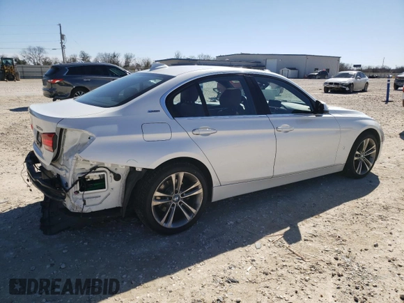 2017 BMW 3 Series 330e iPerformance with VIN WBA8E1C56HK895069, listed as a Copart auction lot 43558965 with 45,042 mi miles and Salvage Title. Bid and sale history available at carsss.com. Image 3.