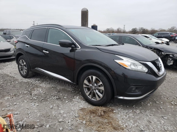 2017 Nissan Murano SL with VIN 5N1AZ2MG4HN199352, listed as a Copart auction lot 86450184 with 106,248 mi miles and Salvage Title. Bid and sale history available at carsss.com. Image 4.